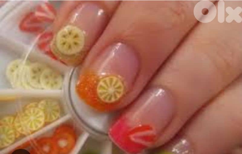 fast nails art 3D fruit nails decoration 8