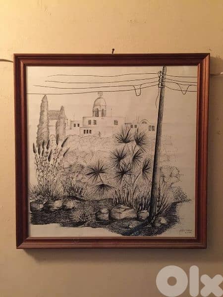 Wall Decoration Painting  - Handmade  - لوحة رسم يد 0