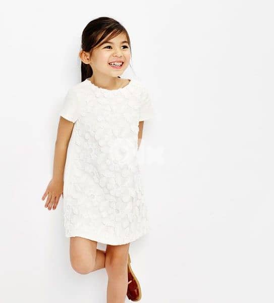 dress embroided lace ofwhite 3 to 7years turkey 1