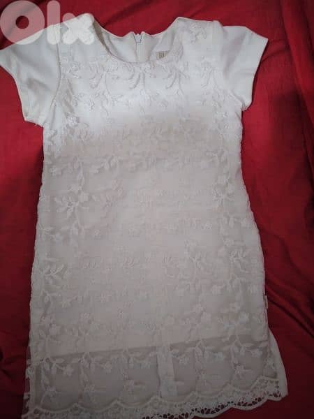 dress embroided lace ofwhite 3 to 7years turkey 4