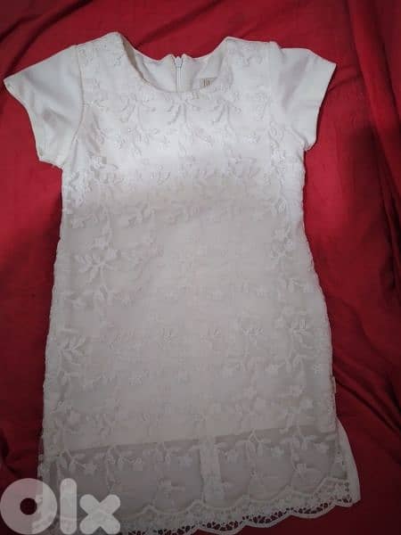 dress embroided lace ofwhite 3 to 7years turkey 5