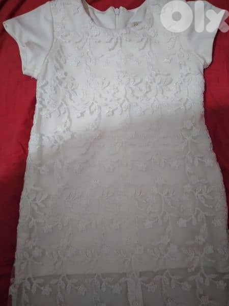 dress embroided lace ofwhite 3 to 7years turkey 7