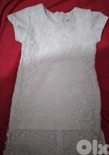 dress embroided lace ofwhite 3 to 7years turkey 9