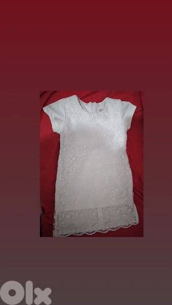 dress embroided lace ofwhite 3 to 7years turkey 12