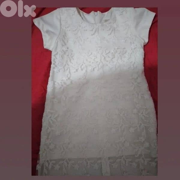 dress embroided lace ofwhite 3 to 7years turkey 17