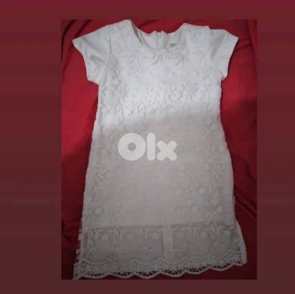 dress embroided lace ofwhite 3 to 7years turkey 19