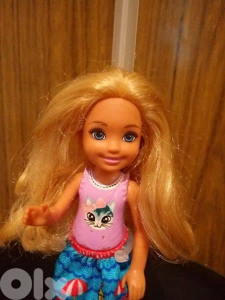 CHELSEA CLUB Barbie SMALLER SISTER Mattel wearing +shoes great doll=16 1