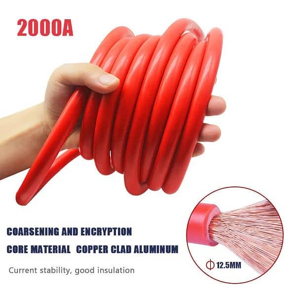 Heavy Duty 2000 AMP 4M Car Battery Booster jumper Cables كابل تدكير 1