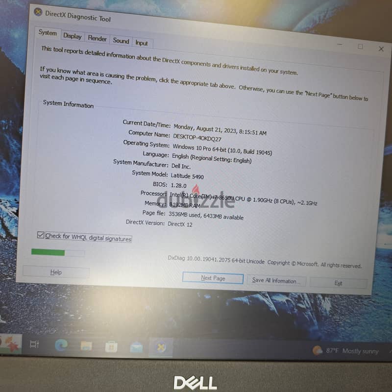 Used Like New Dell Latitude 5490 14" 3