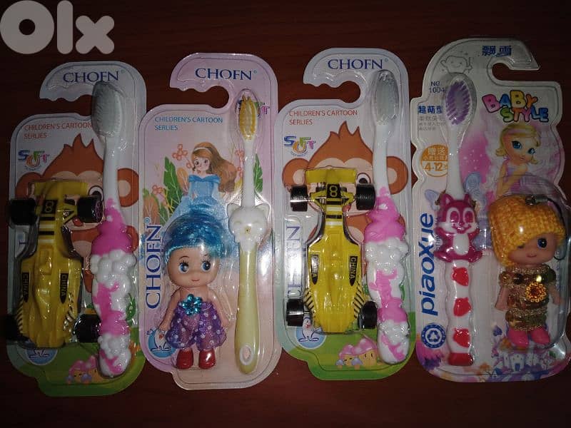 2in1 kids teeth brushes+toy 1