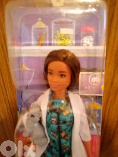Barbie YOU CAN BE ANYTHING PET VET Hispanic Boxed doll+Small Cat=33$ 6