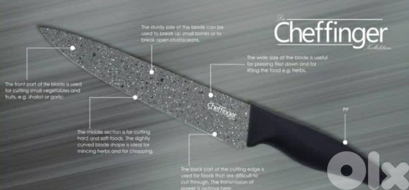 CHEFFINGER Ergonomic Antibacterial Non-stick 6 pcs Knife /4$ delivery. 3