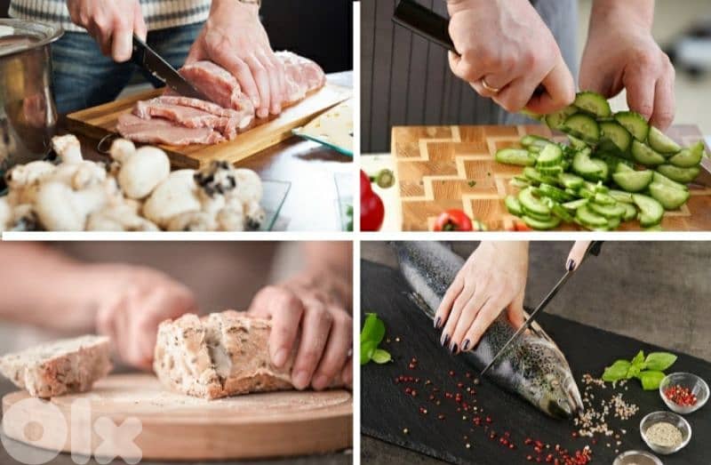 CHEFFINGER Ergonomic Antibacterial Non-stick 6 pcs Knife /4$ delivery. 5