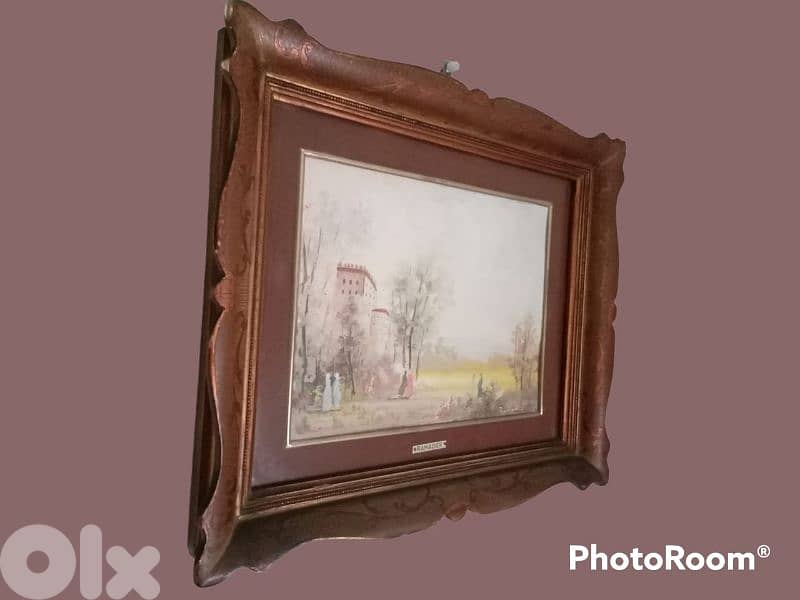 2 French oil paintings miniatures, 19th. century, signed by Ramadier 4