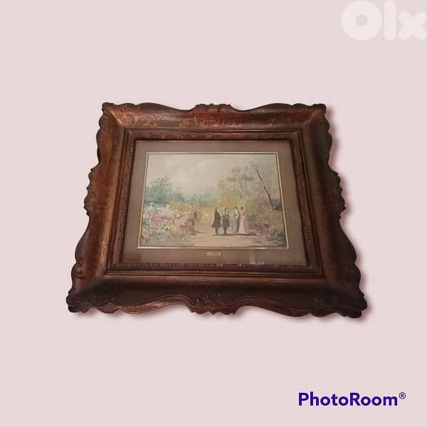 2 French oil paintings miniatures, 19th. century, signed by Ramadier 7