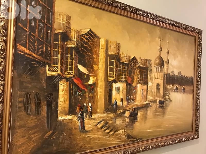 لوحة زيتيّة مستوردة مع إمضاء 1