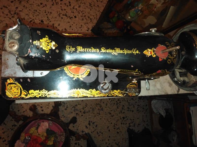 Mercedes antique sewing machine original 6