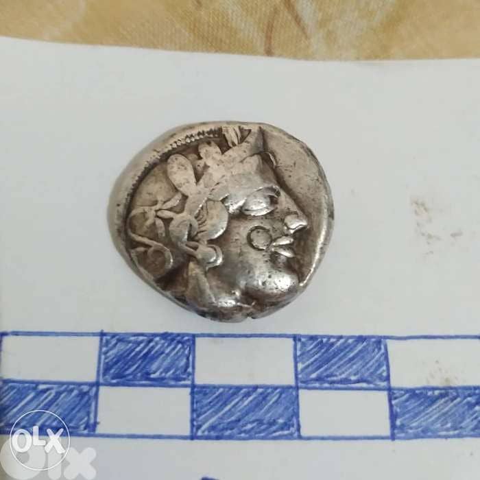 Ancient Greek Athena Silver Coin Tettadrachm year 415 BC weight 16.7 g 0