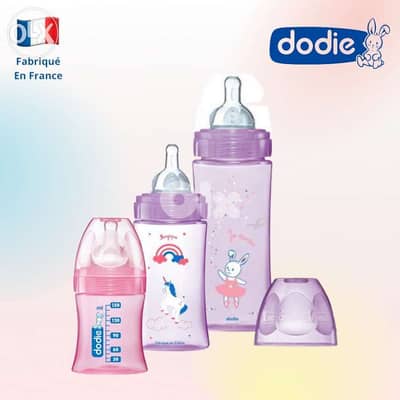 Dodie feeding bottles set for baby girls & boys (150mL, 270mL & 330mL)