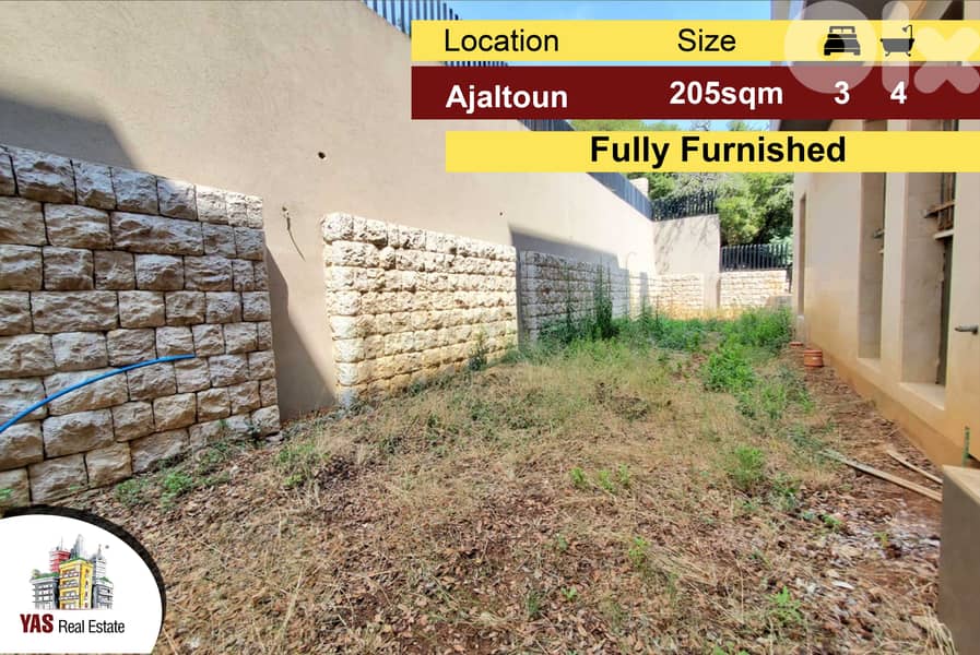 Ajaltoun 205m2 + 100m2 Garden | New | Mountain View |  Furnished TO 0