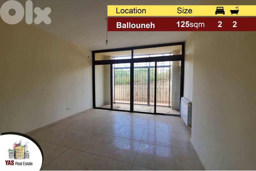 Ballouneh 125m2 New | Luxurious | Prime | Catch | 0