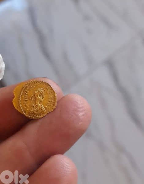 Ancient Byzantine Gold coin Emperor Phocus weight 1.24 gr year 602 AD 0