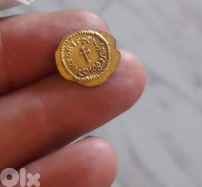 Ancient Byzantine Gold coin Emperor Phocus weight 1.24 gr year 602 AD 1