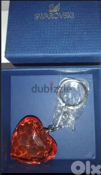 key holder authentic swarovski red heart crystal 0