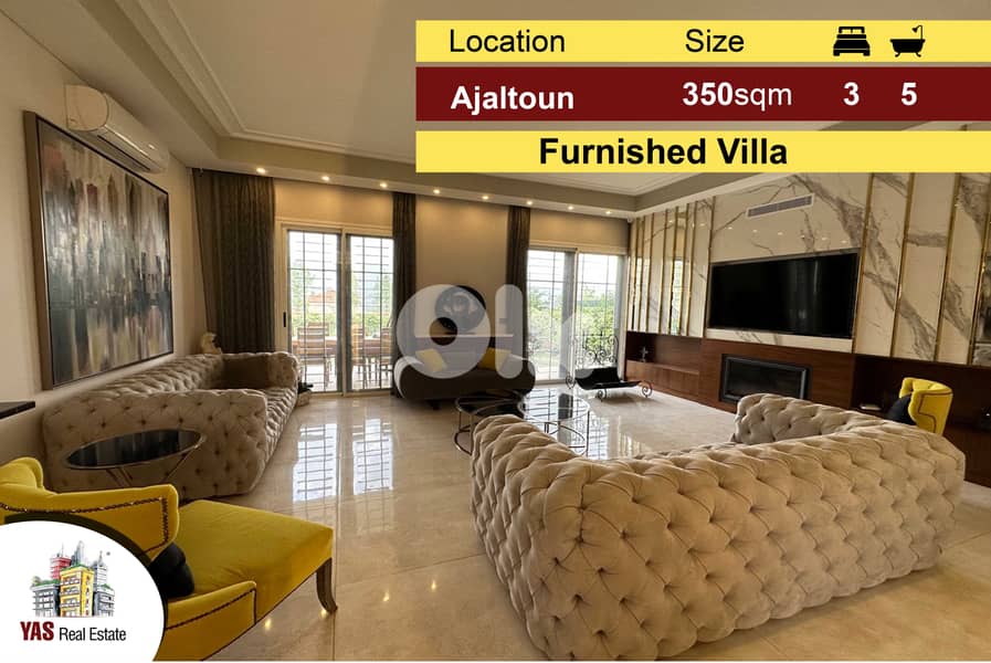 Ajaltoun 350m2 Villa | 150m2 Garden | Furnished | KH | 0