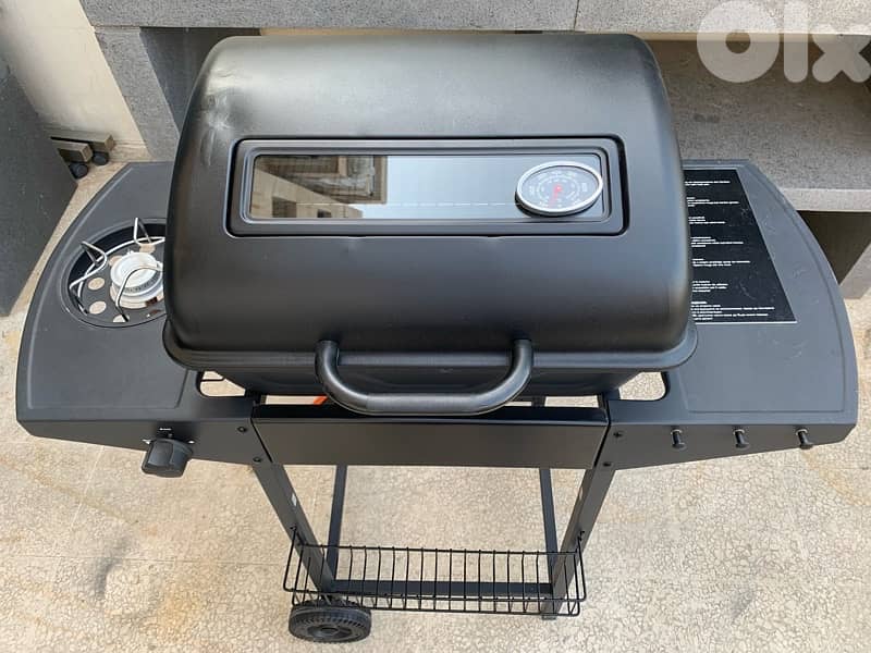 charcoal barbecue grill with side burner 2
