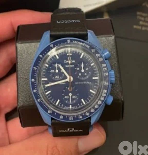 LIMITED EDITION OMEGA MOONSWATCH BLUE MOONSHINE GOLD NEPTUNE 2