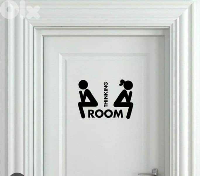Funky long lasting and removable bathroom sticker 3$ 2