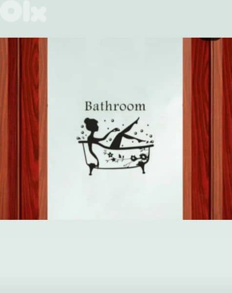 Funky long lasting and removable bathroom sticker 3$ 4