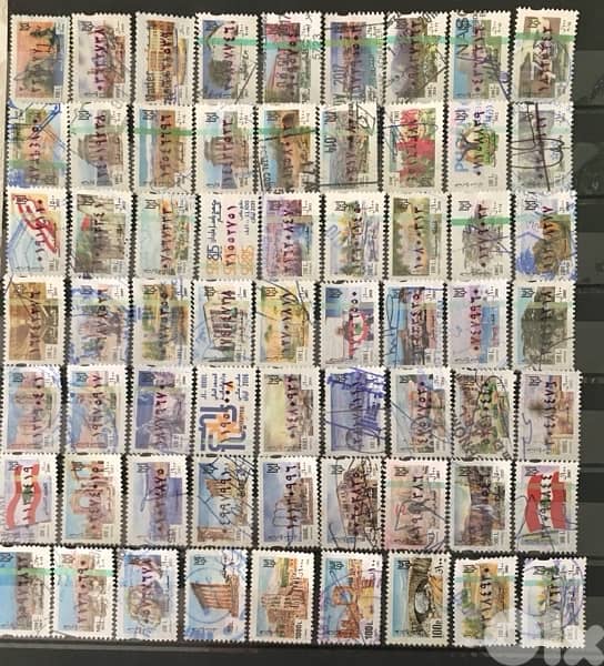 63 used fiscal stamps 0