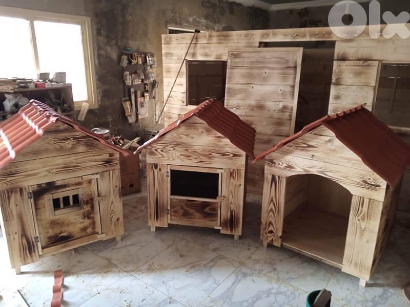 All types of dog houses available جميع انواع بيوت الكلاب 7