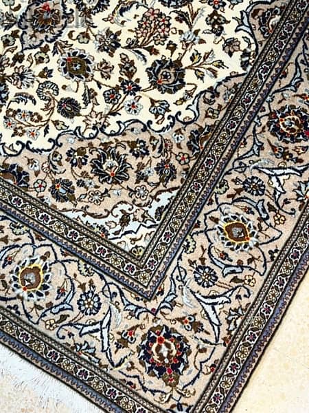 elegant Persian handmade Kashan carpet,2x3m 1