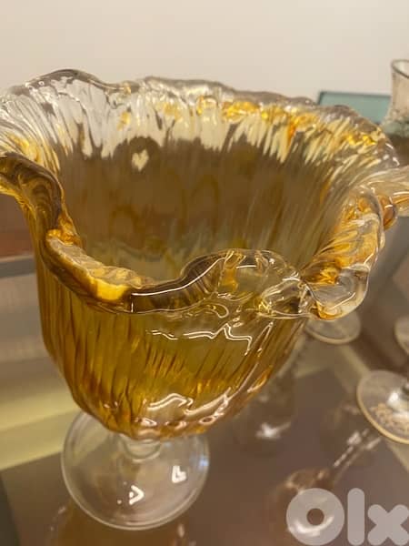 vase glass gold color 2