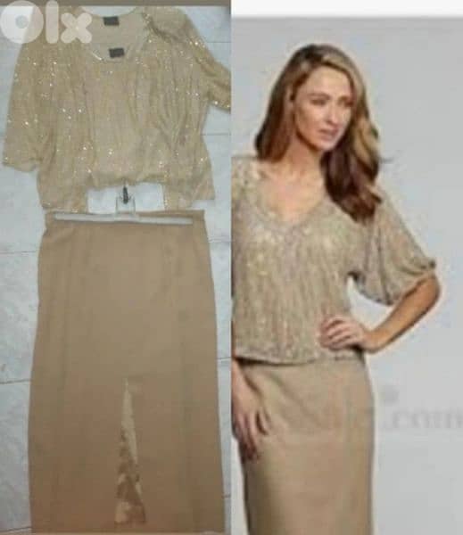 set 3pcs skirt top cardigan 42 to 48 size 0