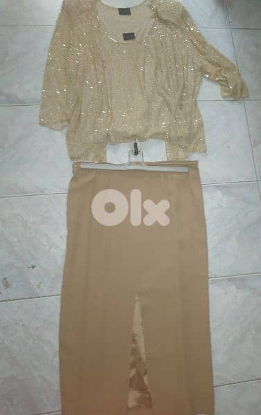 set 3pcs skirt top cardigan 42 to 48 size 1