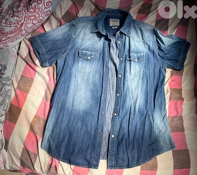 original springfield jeans chemise short sleeve 10 usd 2