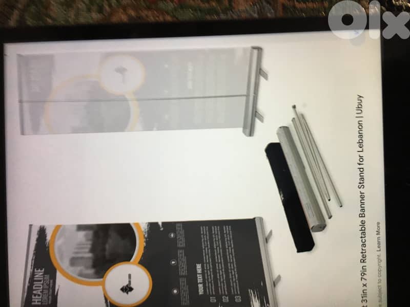 Banner with stand as shown 1