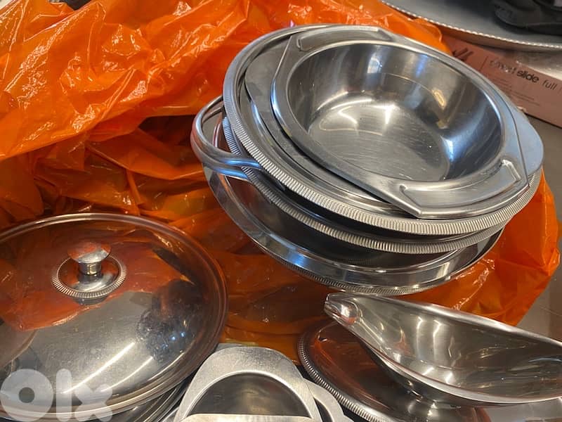 stainless plates set 0