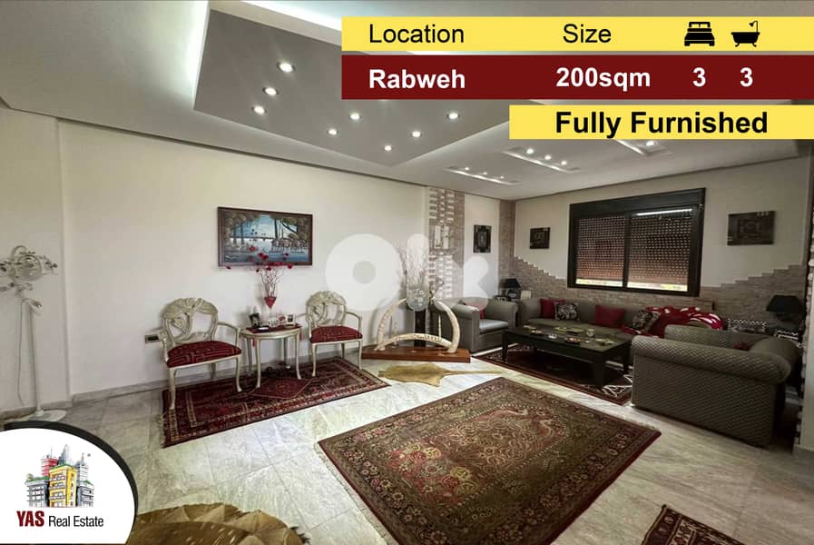 Rabweh 200m2 | Breathtaking View | Mint Condition | Furnished | MJ 0