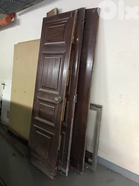 door wood mogono very nice & salon door 2 pieces 1