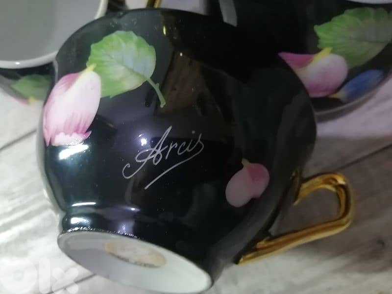 Japanese hand painted cups set 3