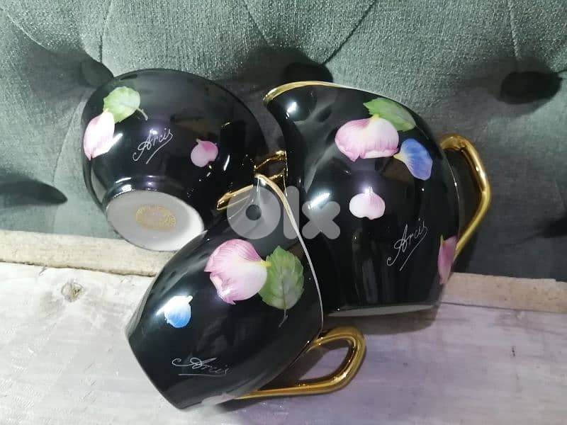 Japanese hand painted cups set 5