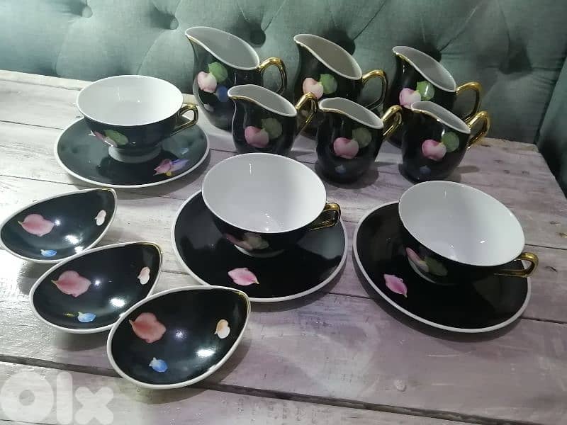 Japanese hand painted cups set 6