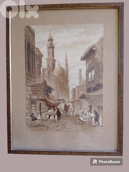 An Old watercolor by Dimitris Vassiliou 1960's 0