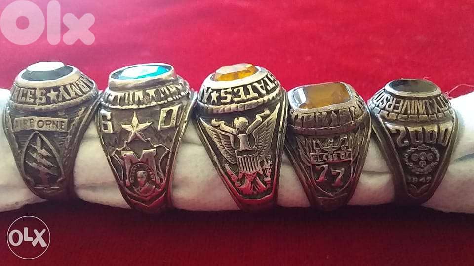 خواتم امركية سعر الواحد 50$ فضة 2