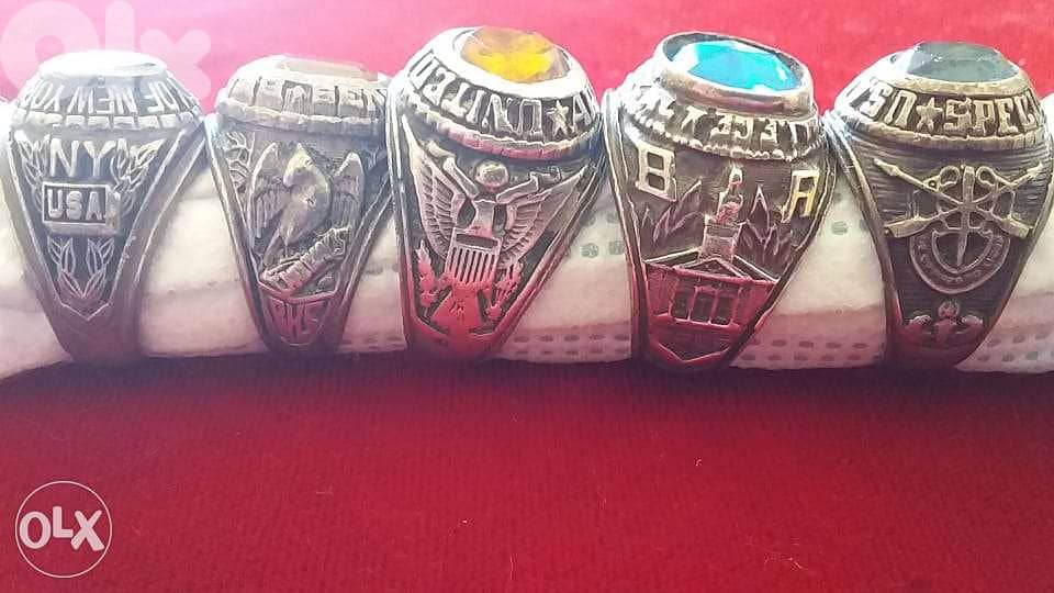 خواتم امركية سعر الواحد 50$ فضة 3
